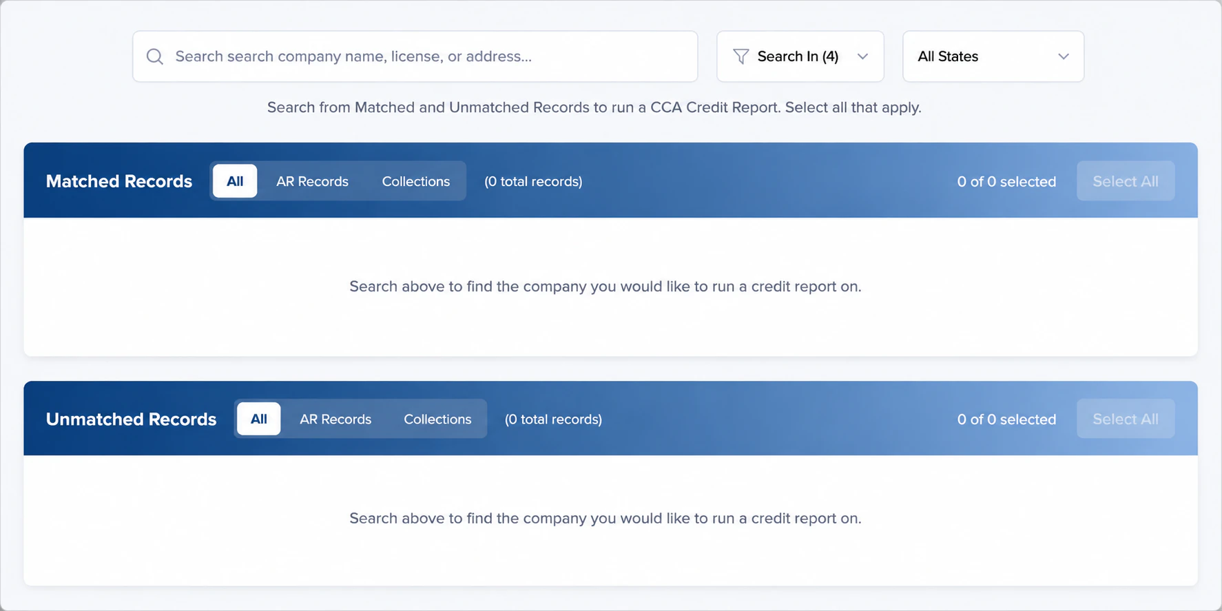 Search for a company to run a credit report for a Missouri cannabis operator