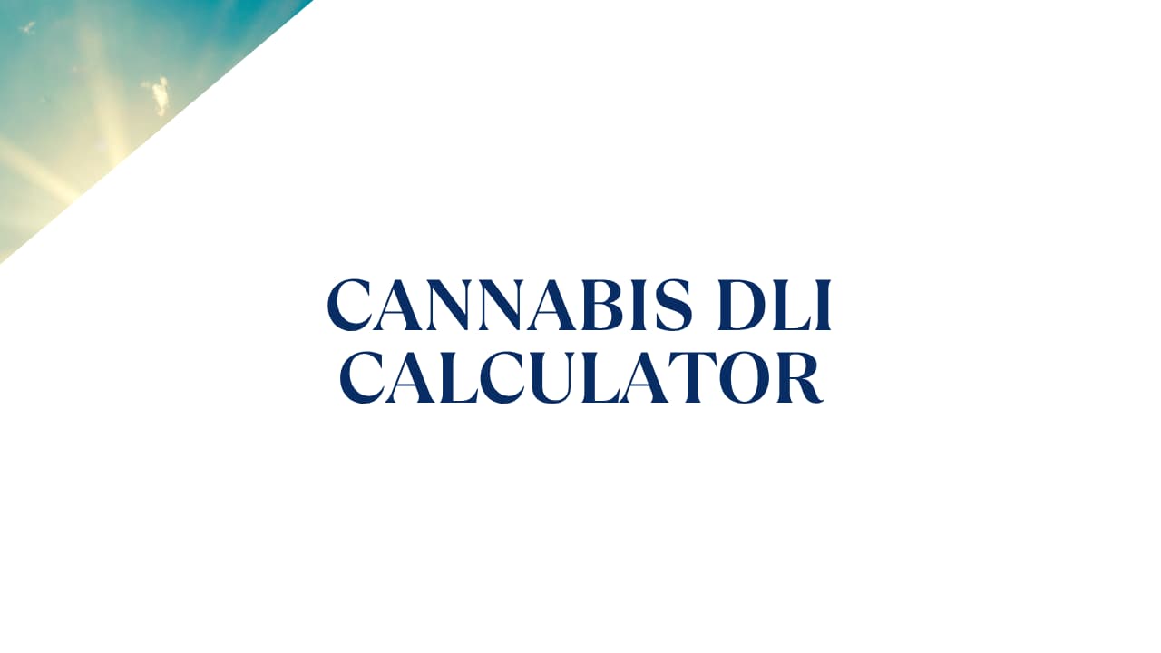 Cannabis DLI Calculator